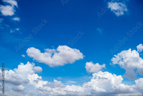 blue sky with cloud in bright morning.