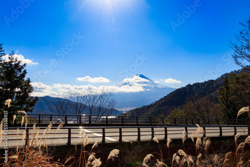 三坂峠の富士見橋から望む富士山 photo