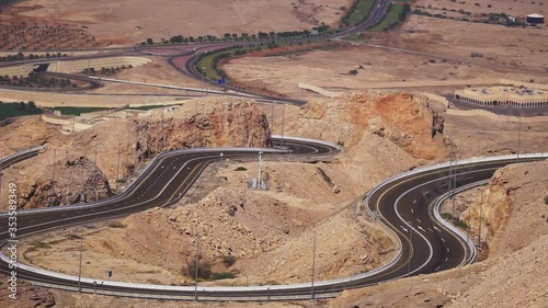 Dubai UAE - mountain serpentine - road to Jabel Hafeet Al Alin photo