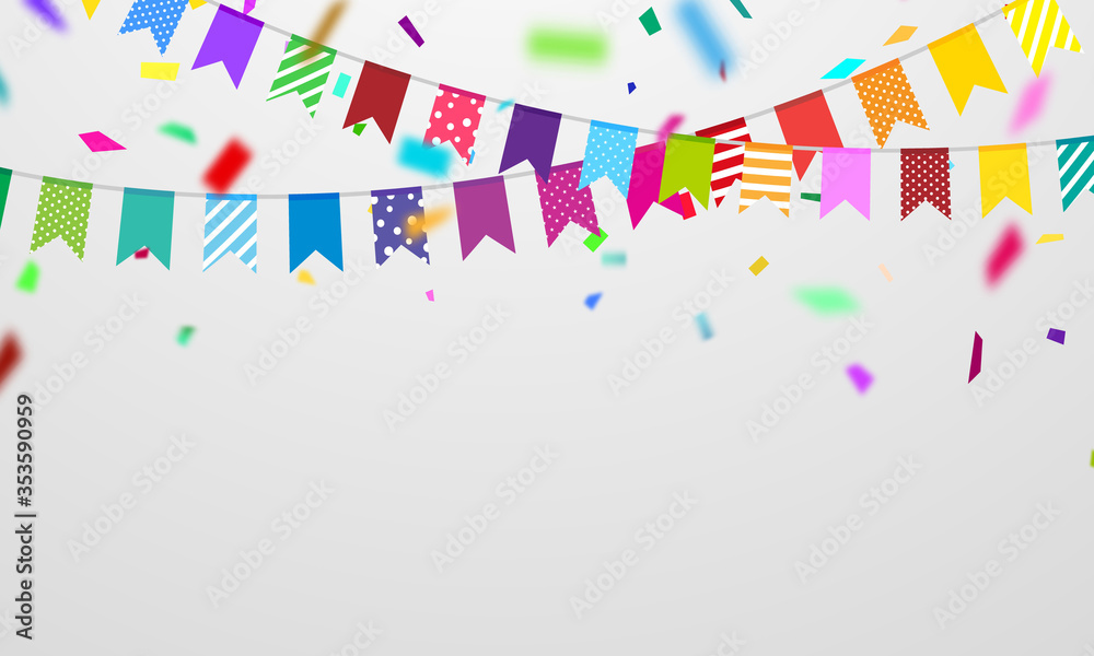 flag confetti party Colorful celebration background. flag confetti party Colorful celebration background.