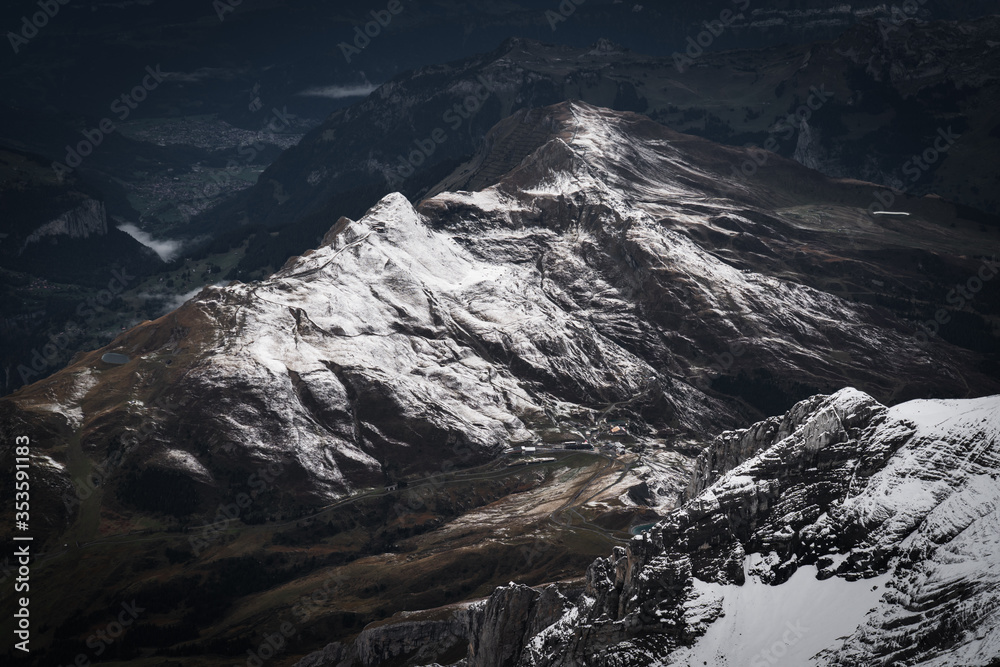 Switzerland Snow mountain beautiful view scene