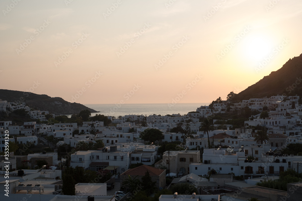 Coucher de soleil Patmos Grèce