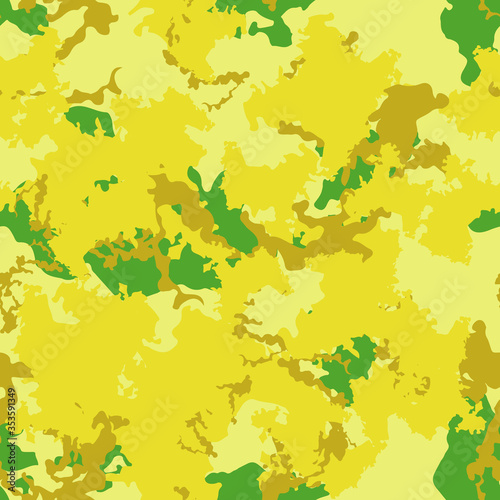 UFO camouflage of various shades of yellow and green colors