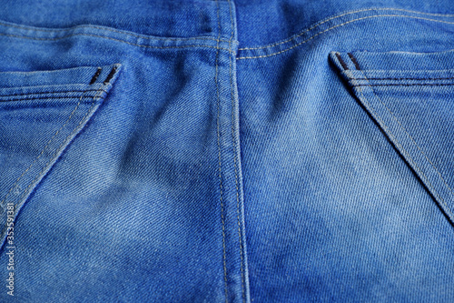 Blue denim on the table