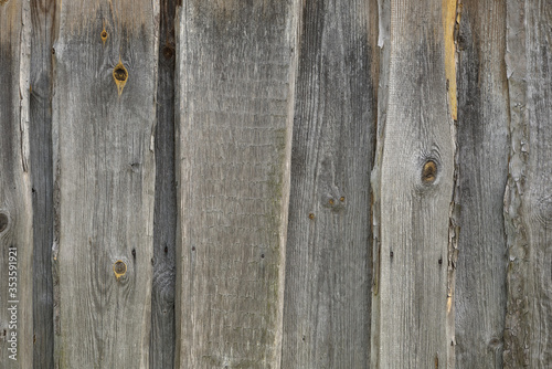 Photo of an old faded wooden wall for textures