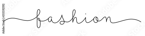 FASHION black vector monoline calligraphy banner