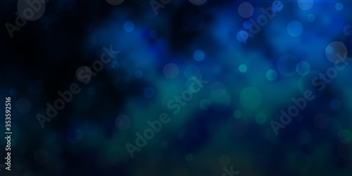 Light BLUE vector layout with circle shapes. Illustration with set of shining colorful abstract spheres. Pattern for business ads.