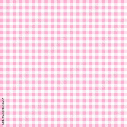 Pink and white pattern. Texture from squares for - plaid, tablecloths, clothes, shirts, dresses, paper and other textile products.