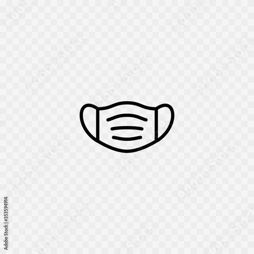 Medical mask. Protection. Face mask icon. Vector