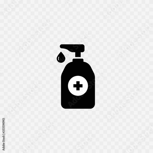 Sanitizer icon. Isolated on white icon. Vector