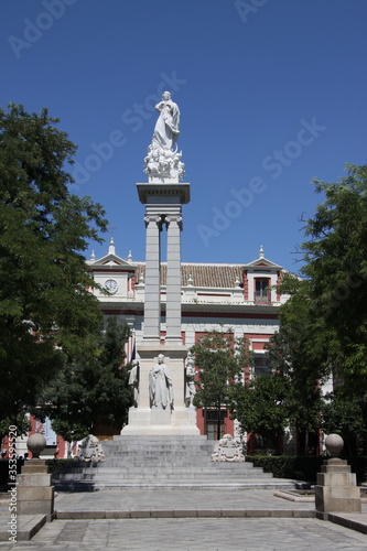 Monument to the Immaculate Conception in Triunfo Square in the historic center of Seville, Spain. photo