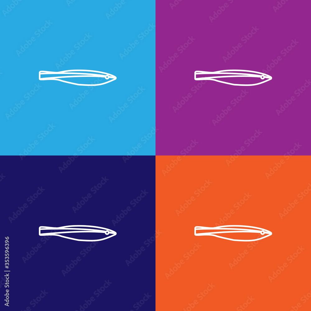 Fototapeta premium Seafood, bicolor cleaner rasse icon. Element of asian cuisine illustration. One of the collection icons for websites, web design, mobile ap