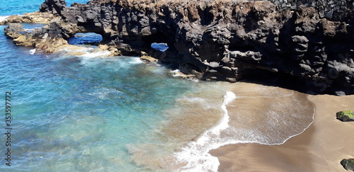 waves on the rocks