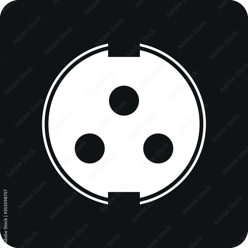 Fototapeta premium Electric socket icon. vector isolate 