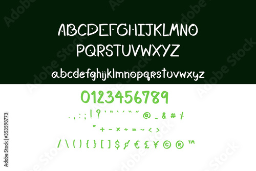 This set is alphabets A-Z, numeral and punctuation that you can use on your logos, social media, print etc.
