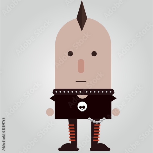 Man with mohawk hairstyle