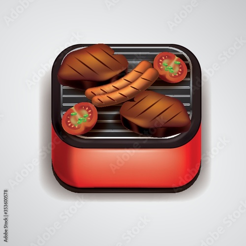 Food on grill