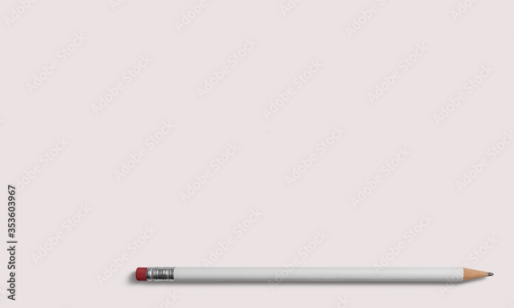 white pencil on a white background white pencil on a white background