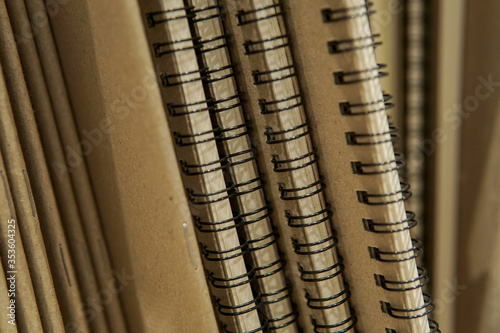 Notebooks on the shelf at bookshop