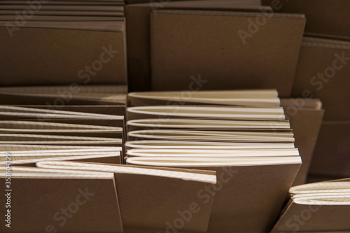 Notebooks on the shelf at bookshop