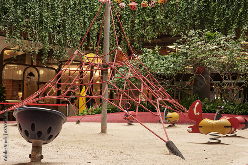 Empty children playground during quarantine
