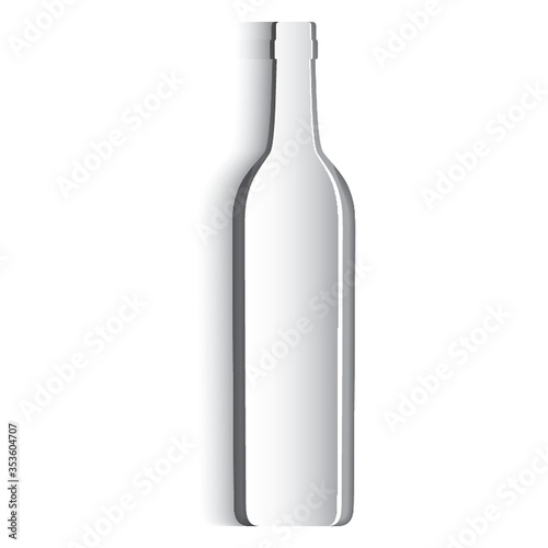 Paper cut out of a wine bottle