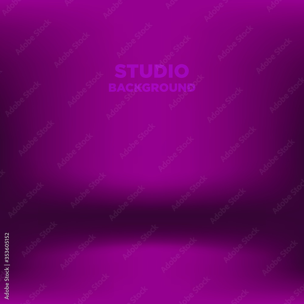 Purple studio room background with spotlight gradient for premium