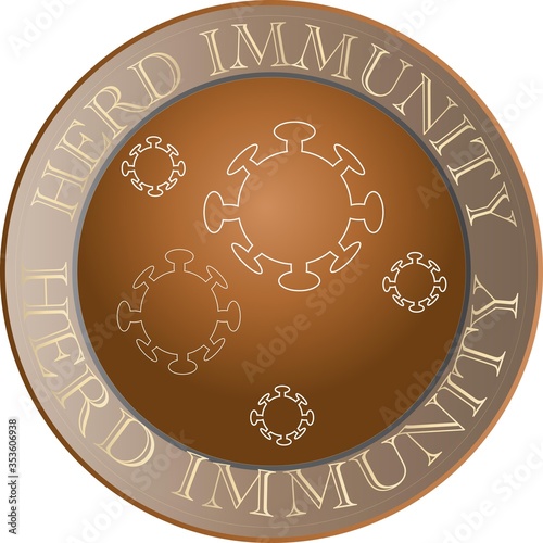 Herd Immunity Sign and icon