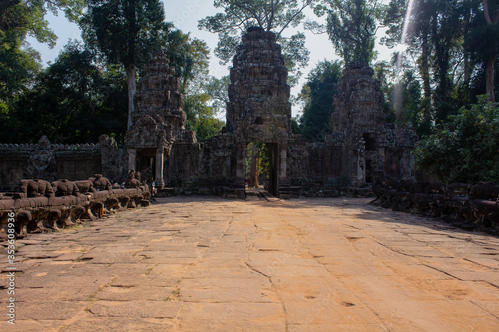 Part of Temple in Cambodia Doors View of Temple Entry Part of Temple in Cambodia Doors View of Temple Entry