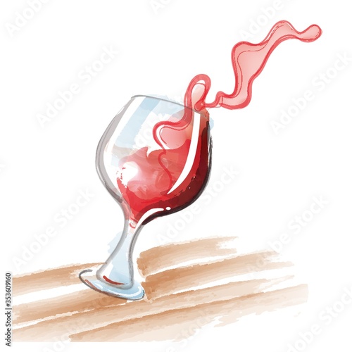 Red wine splash