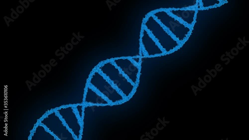 Animation of DNA construction Scan Science animation Genom futuristic footage Conceptual design of genetics information HD