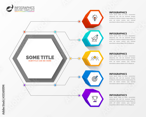 Infographic design template. Creative concept with 5 steps
