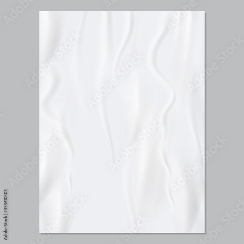 Wrinkled paper. Realistic vector template for modern poster