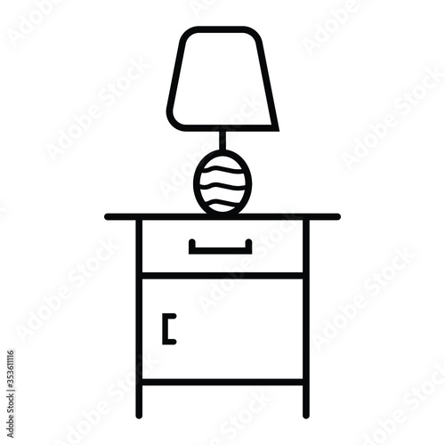 bedside icon vector illustration photo