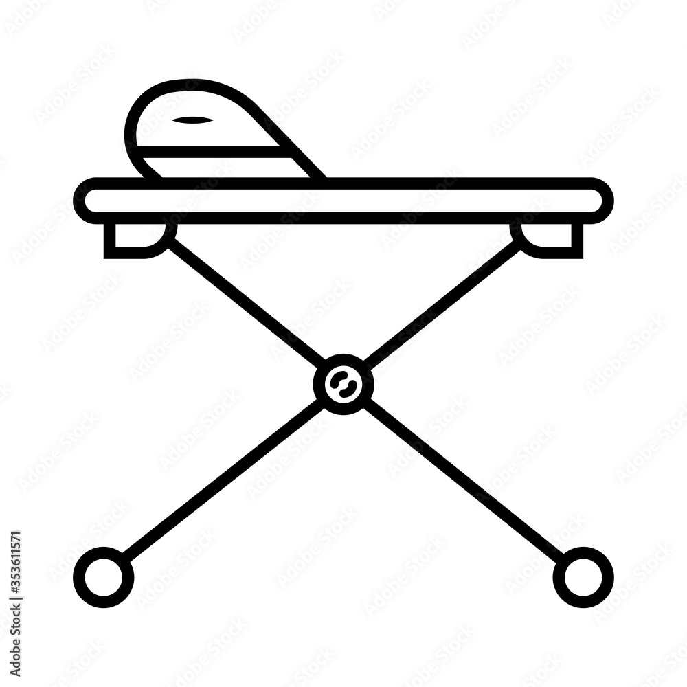 Ironing table icon line symbol Ironing table icon line symbol