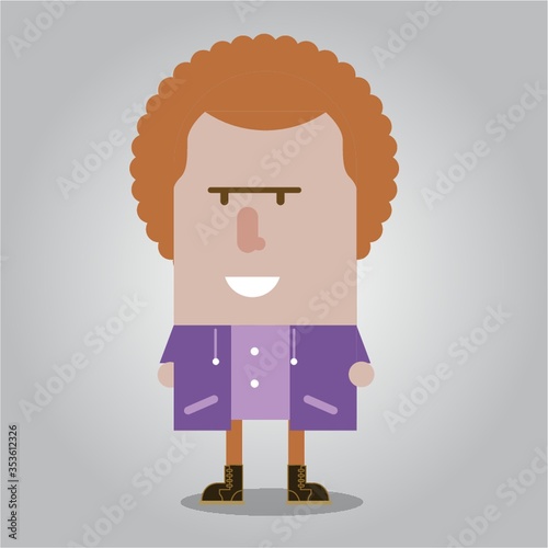 Man with curly hair