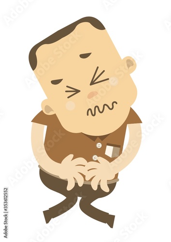 Man with tummy ache