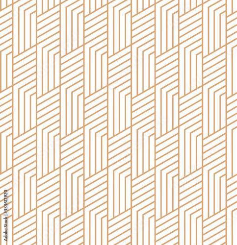 Vector seamless geometric pattern. Gold linear pattern. Wallpapers for your design. Vector illustration.