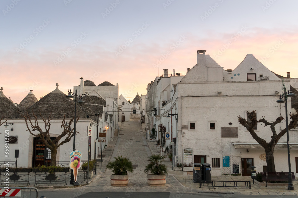 Alberobello, town in Italy’s Apulia region famous for its trulli, whitewashed stone huts with conical roofs