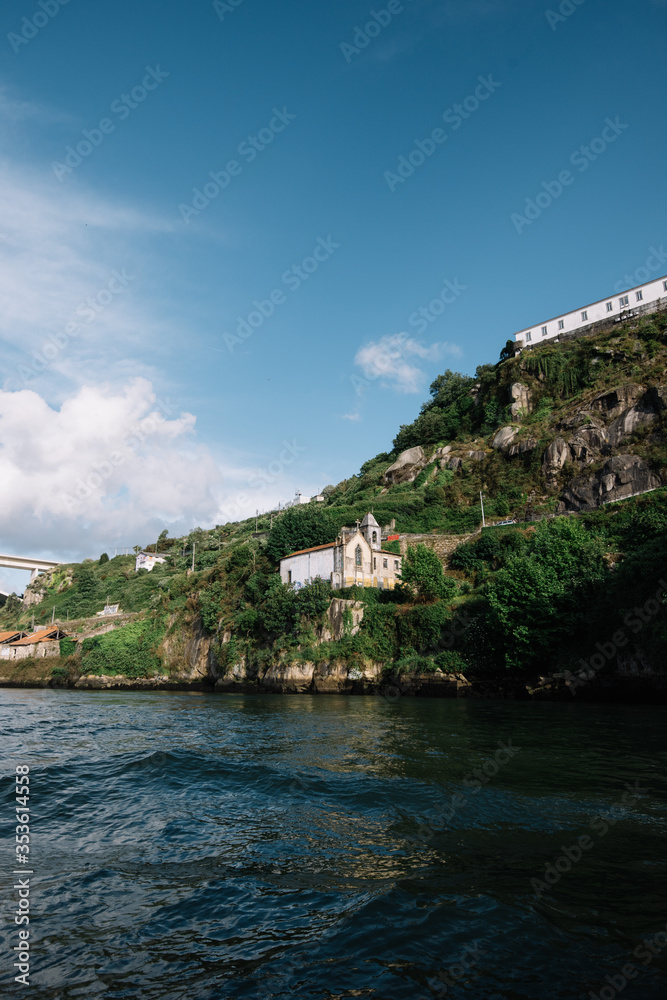 Beautiful view on sunny Porto from the river douro Beautiful view on sunny Porto from the river douro