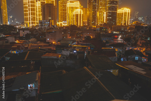 Metro Manila, Philippines at night with lots of lights