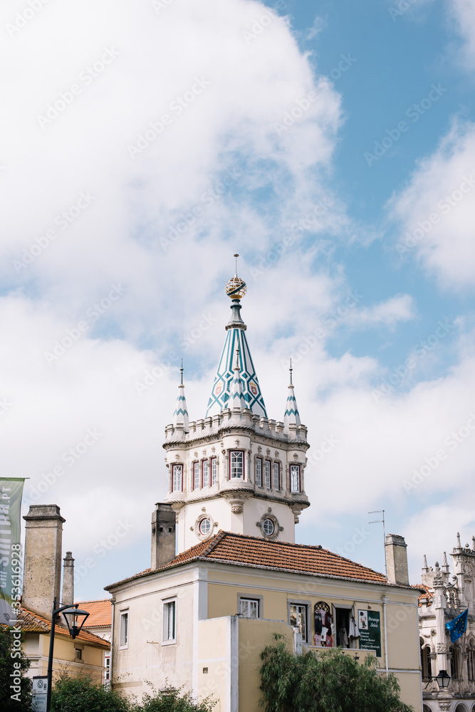 Obraz premium Sintra/POrtugal-07.17.2019: Beautiful Architecture of Cintra city, Portugal 