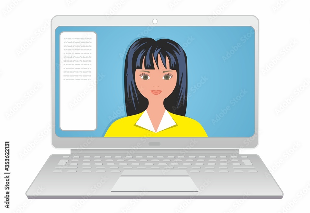 Meeting, study. Concept with people with different colors and orgins online.