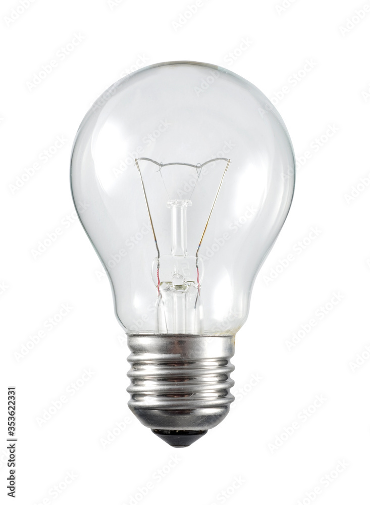 light bulb on a white background light bulb on a white background
