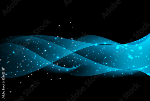 Abstract Colored Wave Card Set Background. Vector Illustration