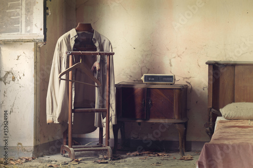 old man in the old abandoned house