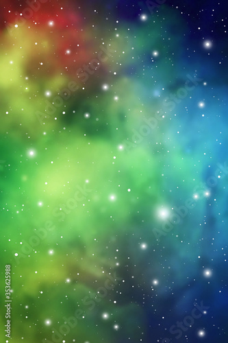 Astrology Mystic Galaxy Background. Outer Space. Vector Digital Illustration of Universe. © VeronikaBy