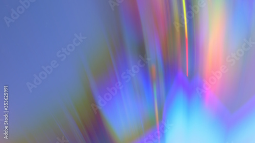 Transparent Rainbow refraction Glass. Holographic Rainbow foil