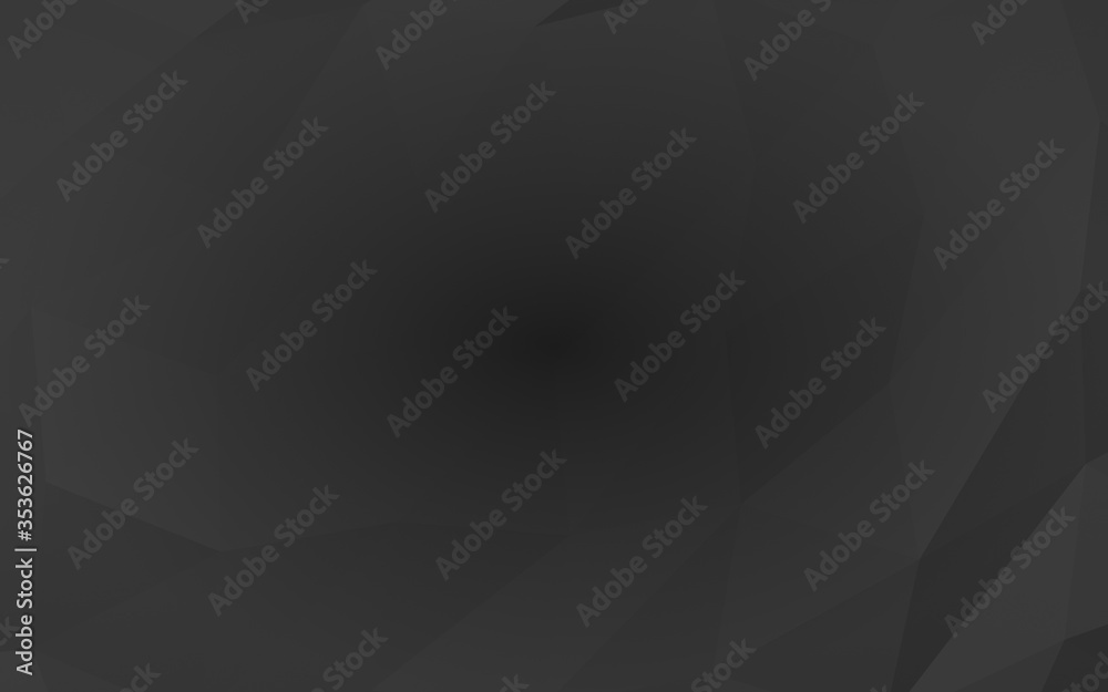 Obraz premium Black abstract background. Lowpoly backdrop. Gloomy crumpled paper. 3D illustration