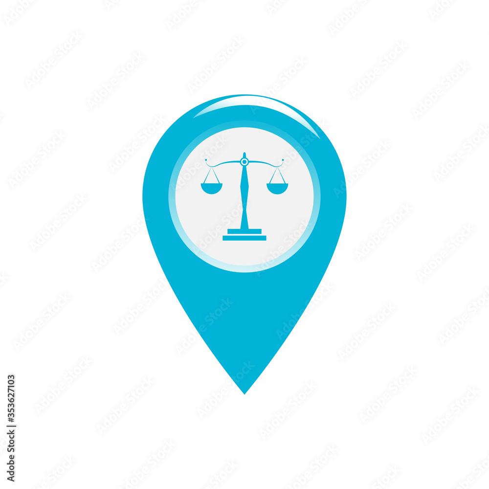 Map pointer scale of justice Map pointer scale of justice